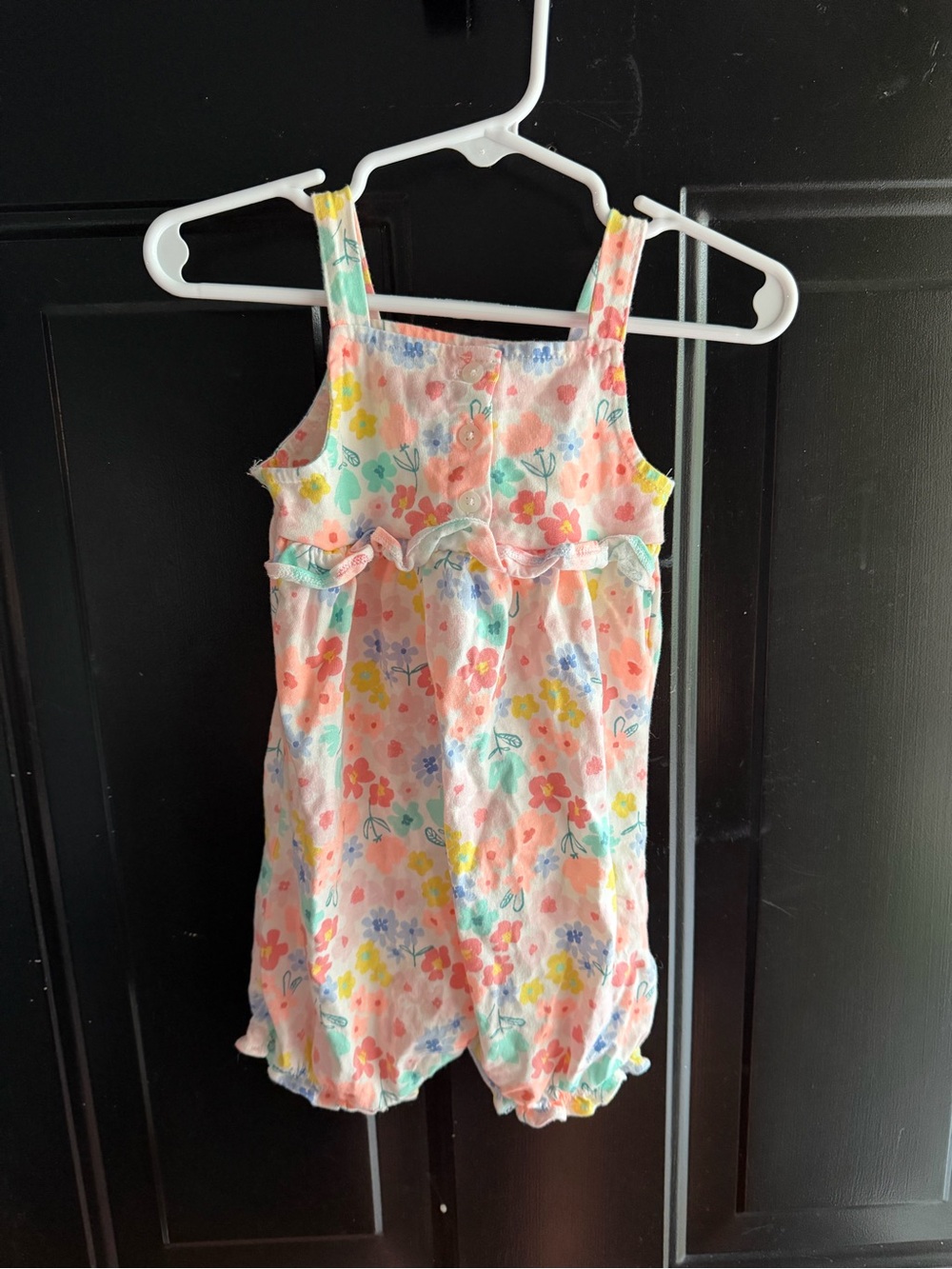 Carter's Pastel Floral Cotton Romper